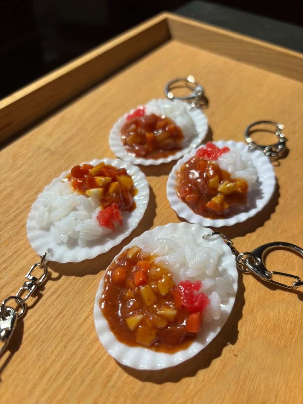 [カレーライスキーホルダーの画像]